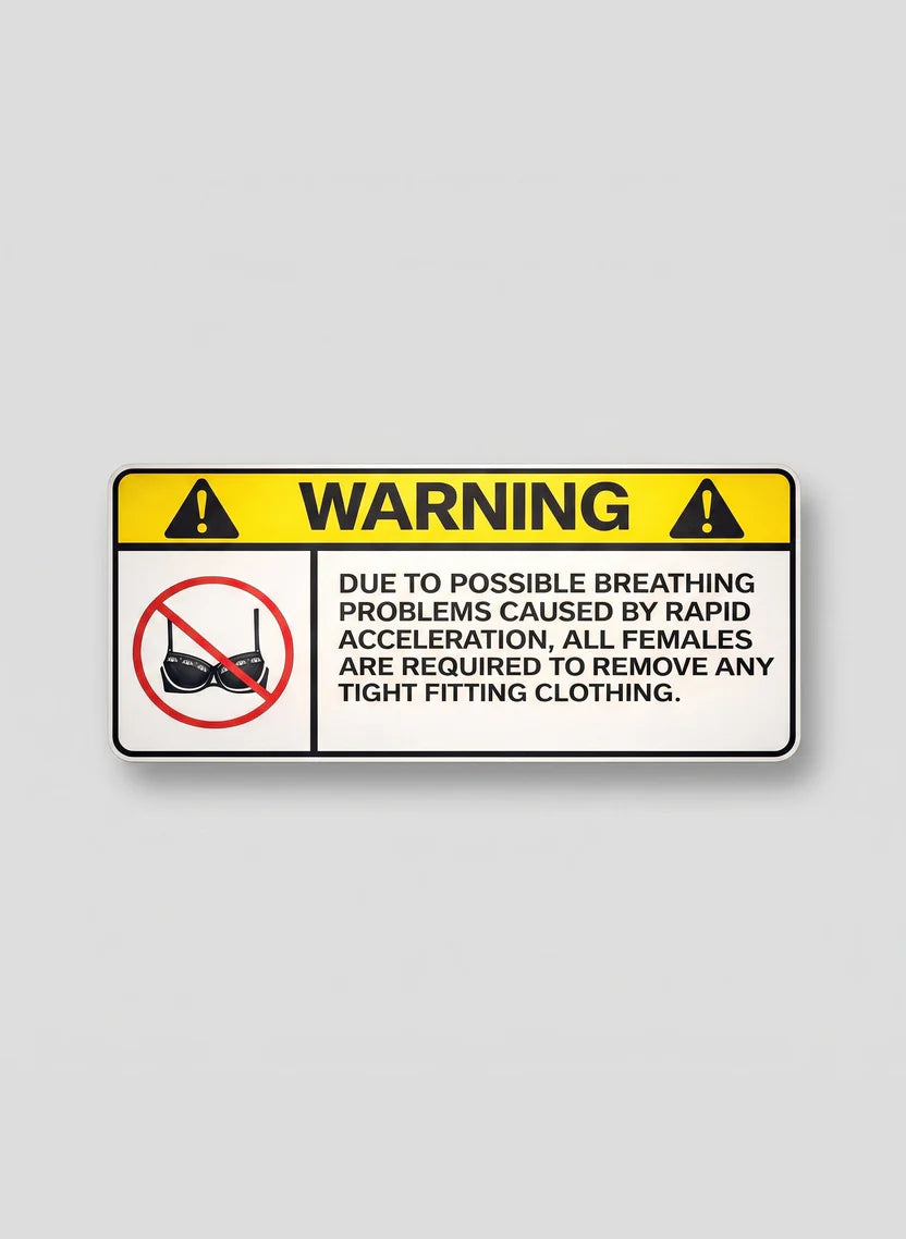 WARNING: Remove Tight Fitting Clothing Sticker